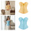 Elastic Underbust Corset Body Shaper Slimming-dark blue M 4