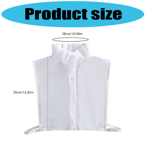 Breathable Soft Detachable Collar Elegant Ruffle Faux Collar 2