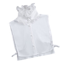 Lace Neckpiece Ruffle Design False Collar Neckwear For-White