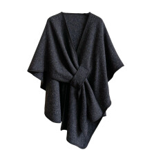 Elegant Style Shawl Autumn Winter Fashion Lightweight-Black