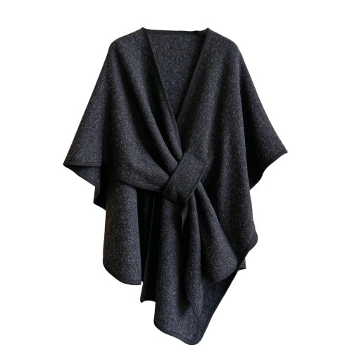 Châle réversible doux pour la chaleur de l'automne et de-Noir
