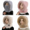 Thermal Fleece Lined Pullover Hat with Face Cover Women-Beige 3