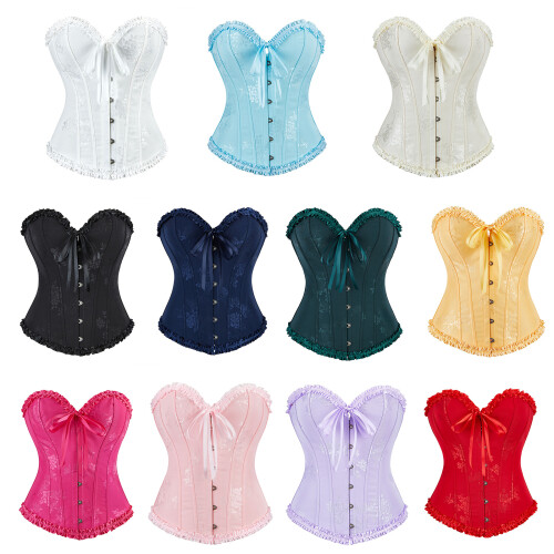 Elastic Underbust Corset Body Shaper Slimming-dark blue M 2
