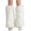 Furry Plush Leg Warmer Soft Thick Warm Leg Sleeves-White 1