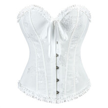 Corset cintré à la taille, amincissant, confortable,-Blanc M