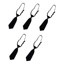5pcs Pre Tied Necktie For children Wrinkles Resistant-Black