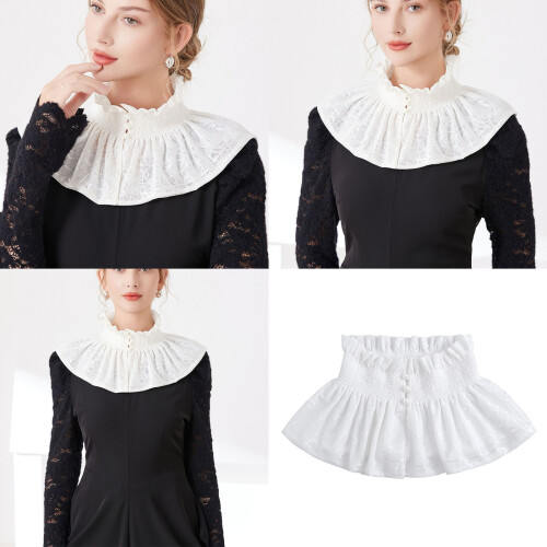 Victorian Styles Collar Stand False Collar Fashion-White 1