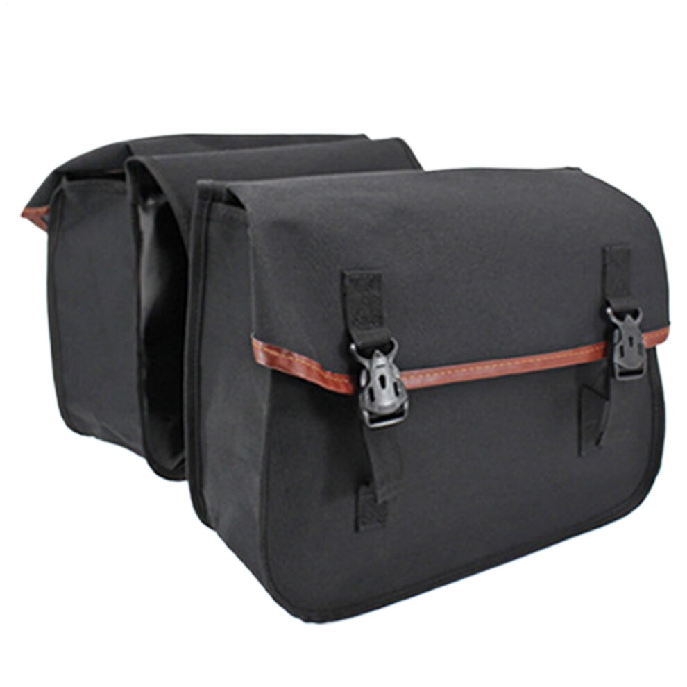 Saddle Bags Motorcycle Tail Bag, Large Capacity, Waterresistant Storage Panniers, For Touring, Commuting Black 9189345984716