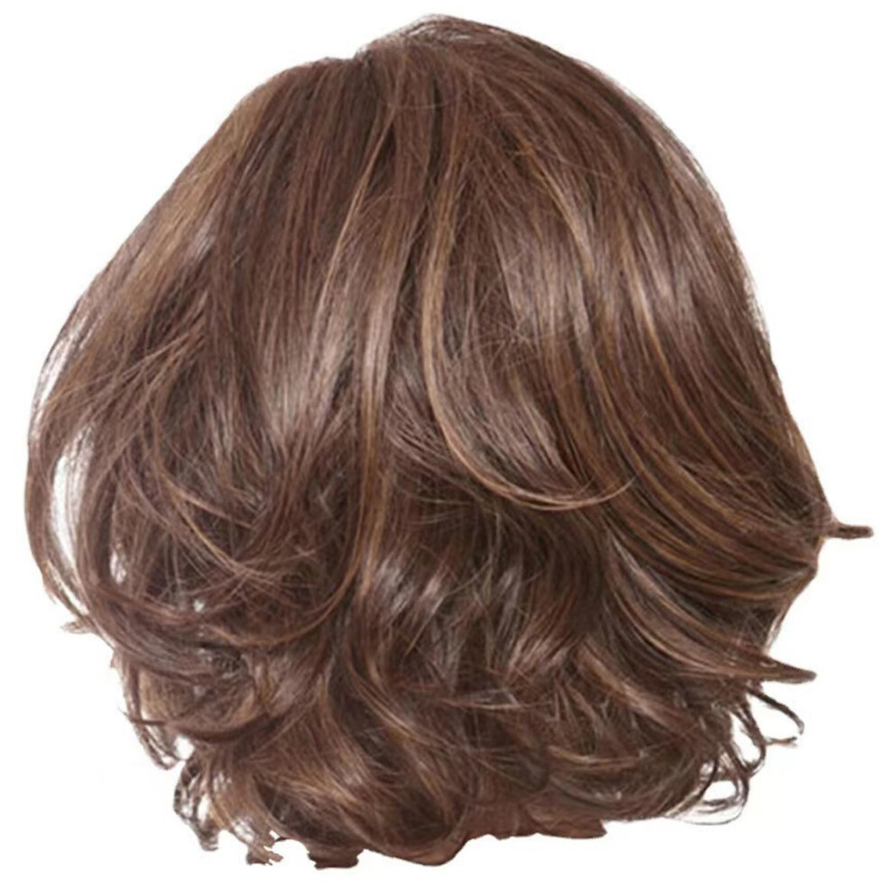 Unisex Wig With Bangs 12In Temp Fiber Wig For Women, Straight Or Cropped Curly, Realistic Short Wig Daily Use Cosplay