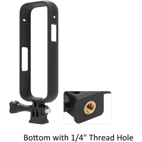 Protective Frame for Insta360 X4 Panoramic Action Camera Plastic Housing with Cold Shoe Interface 1