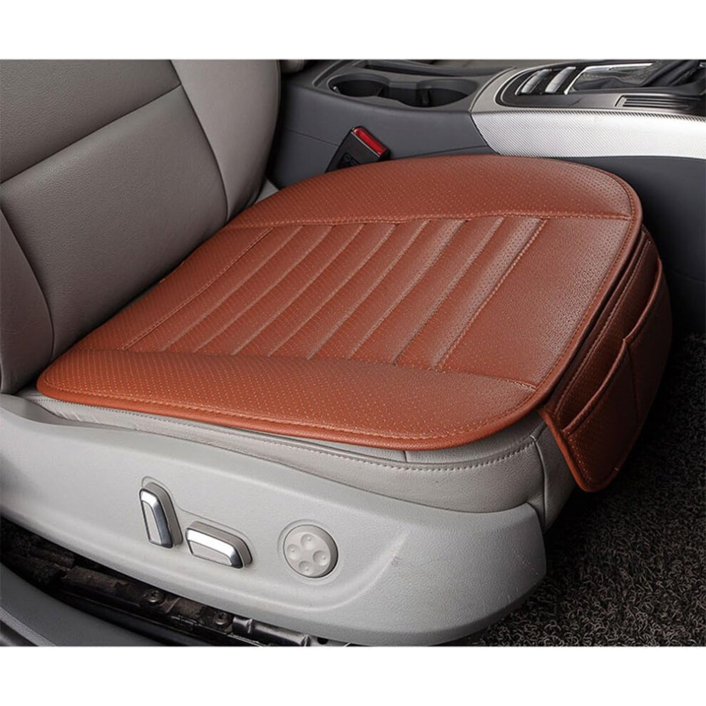 Breathable Leather Car Seat Cushion, Seat Cushion Protector With Bamboo Charcoal Filling, Universal Car Accessories Featuring Air Purification 9190834913568