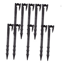Drip Irrigation Fixed Pole Pegs 10 Pcs PP Plastic Garden Ground Nails For Landscape Auto Watering System