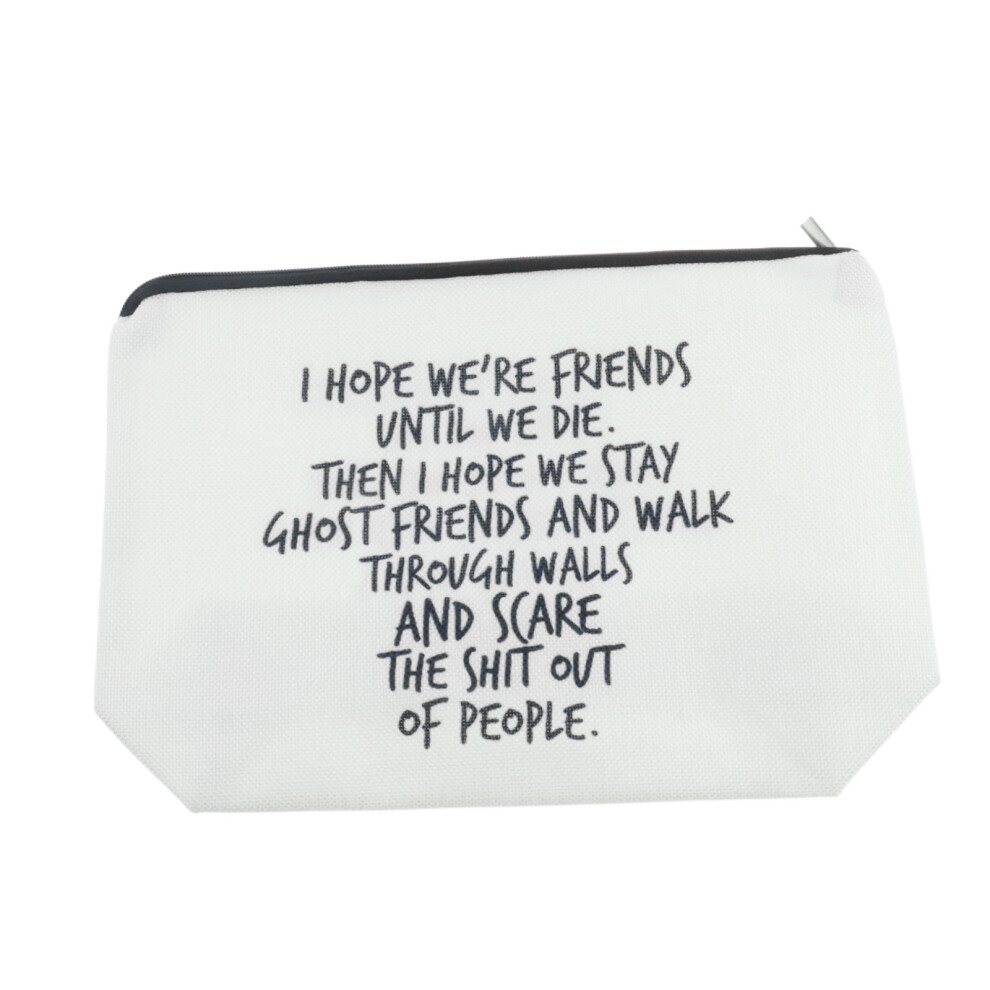 Cosmetic Bag for Women, Multifunctional Cosmetics Bag Durable Material Waterproof Toiletry Pouch with Unique Design, Friendship Appreciation Zipper Ba