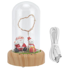Vielseitig einsetzbare dekorative Glaskuppellampe mit konservierten Blumen und 1200-mAh-Akku, geeignet für Schlafzimmer und Kinderzimmer