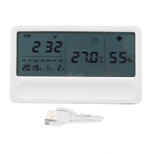 Binnenthermometer met hygrometer, diverse montagemogelijkheden, zeer nauwkeurige sensor en groot lcd-display voor temperatuur- en vochtigheidsmeting