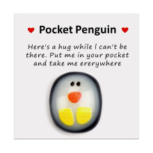 Encouraging Greeting Card with Heartwarming Penguin, Small Hug Gift for Emotional Support, Portable Comfort Toy to Ease Anxiety, Express Your Care Thr