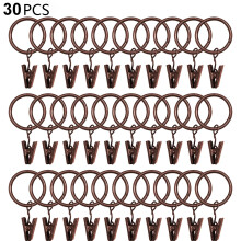 Strong Tension Curtain Clamps, 30Pcs Matte Metal Drapery Rings With Clips, 25mm Inner Diameter, Rustproof, Smooth Glide, Elegant Design For Luxury Hot