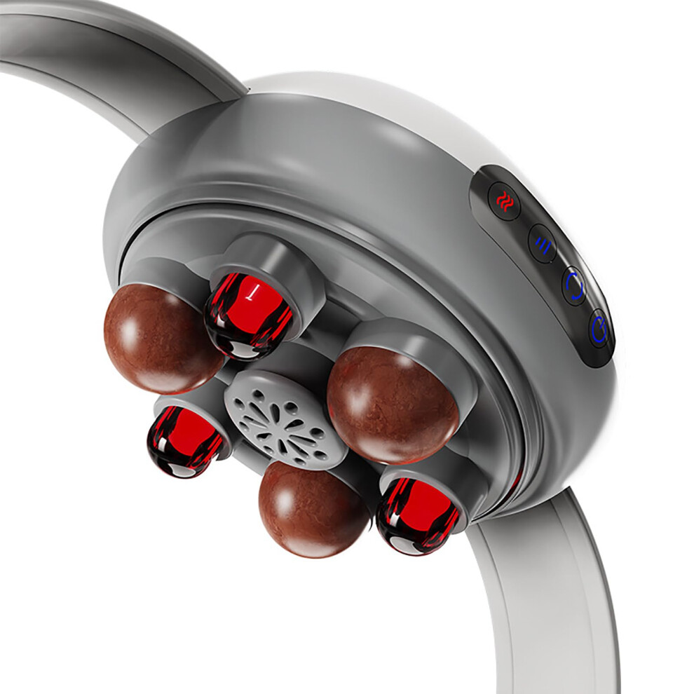 Cordless Abdominal Massager With Hot Compress Clockwise And Counterclockwise Kneading 3Level Intensity