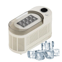 Instant Ice Machine With AntiStick Coating For Car Travel, Outdoor Use, Silent Operation, Smart Drainage, White