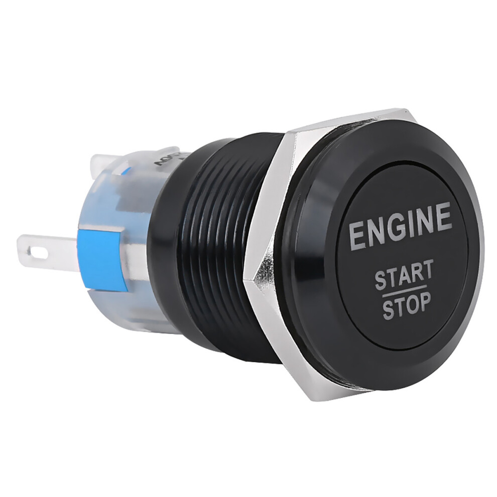 Dur Construction Led Engine Start Stop Switch Waterproof Design Uni Fitment Momentary Type Metal Push Button Switch For Car Ignition Systems Light 9190834487250