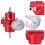 Ρυθμιστής πίεσης καυσίμου με μετρητή 0-140PSI Adj κόκκινο, Ρυθμιστής επιστροφής για 4
