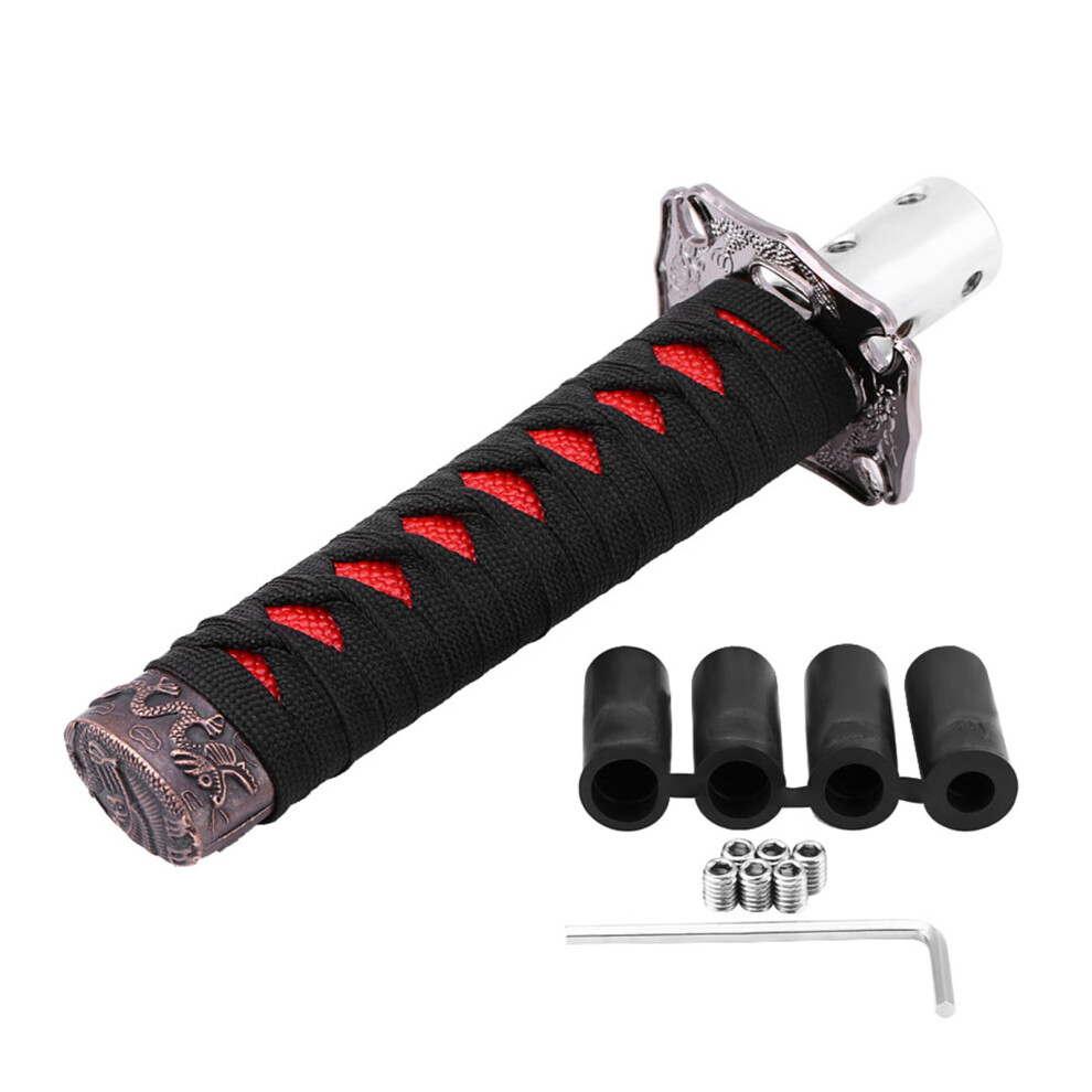 Car Interior Upgrade Gear Shift Knob Katana Style Japanese Braided Pattern Dur Construction Uni Fitment Anti Slip Handle Easy Setup Manual 9190834487489
