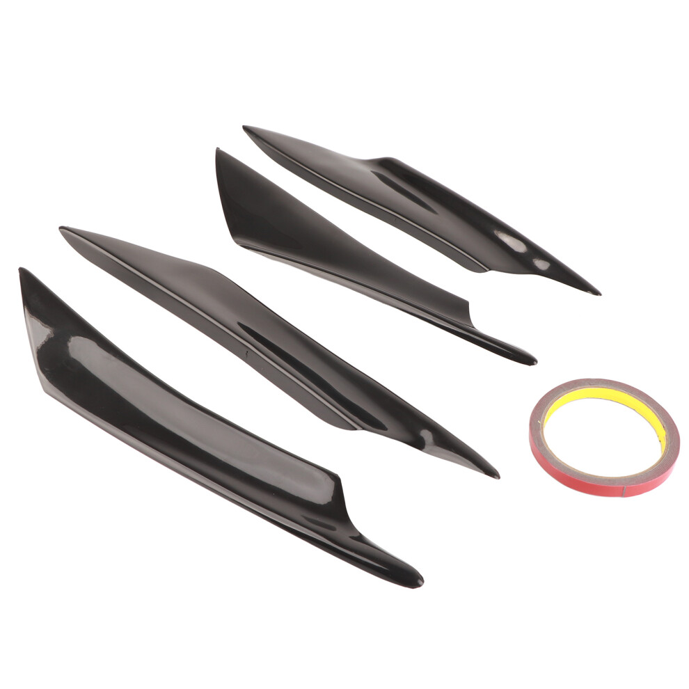 Abs Front Bumper Diffuser Uni Fit Car Styling Accs Scratch Resistant Waterproof Dur Abs Plastic Shark Fin Design Reduce Drag Improve Handling Easy 9190834487526