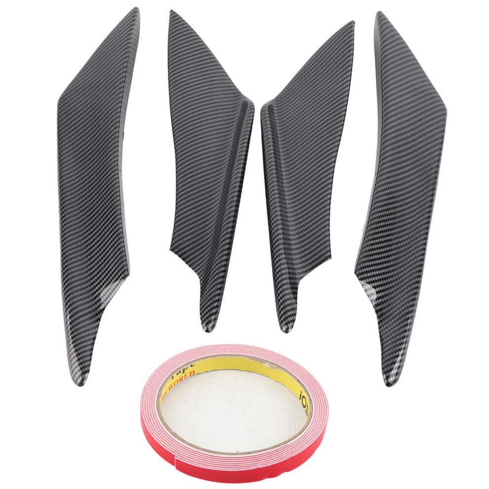 Abs Front Bumper Diffuser Uni Fit Car Styling Accs Scratch Resistant Waterproof Dur Abs Plastic Shark Fin Design Reduce Drag Improve Handling Easy 9190834487533