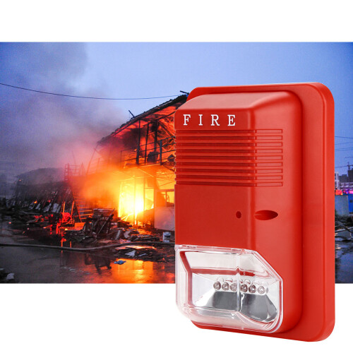 Security Fire Alarm Sound And Light Strobe Horn Siren System Sensor With IP67 Waterproof Rating Remote Controlled Function Solar Powered Option 2