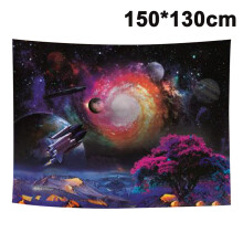 Multifunctional Use, Easy Care Washable, Cosmic Design, Polyester Fabric, Mystical Universe, Starry Sky Decor, Versatile Sizes, 78.7" X 59.1", Blue An