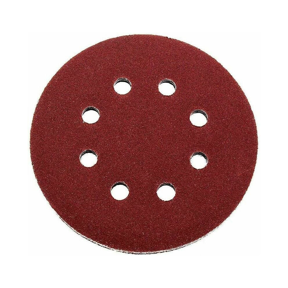 Sanding Discs For Random Orbital Sander, 8 Hole Hook And Loop Sanding Discs With Aluminum Oxide Grit For Wood Metal Plastic, Multi Grit 125Mm 9128293323970