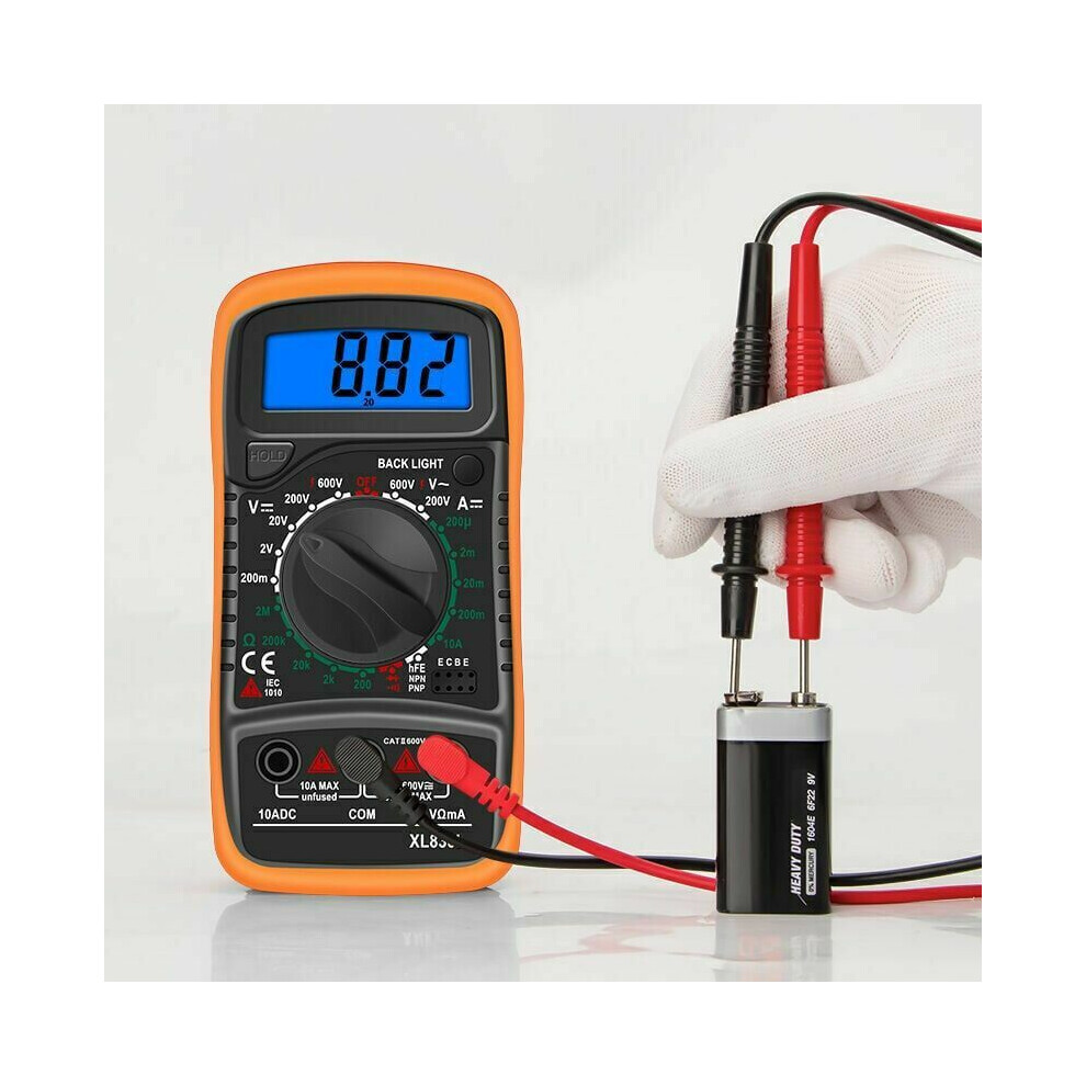 Digital Multimeter, Voltmeter With Continuity Test, Overload Protection, Backlit Lcd Display, Data Hold, For Safe Ac Dc Voltage & Resistance 9358999482798