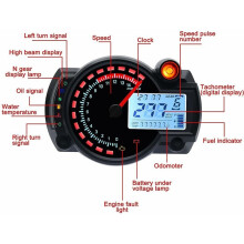 Panel de instrumentos innovador para motocicleta, odómetro LCD digital para Yamaha YBR125 con panel de control de RPM con carga USB móvil,