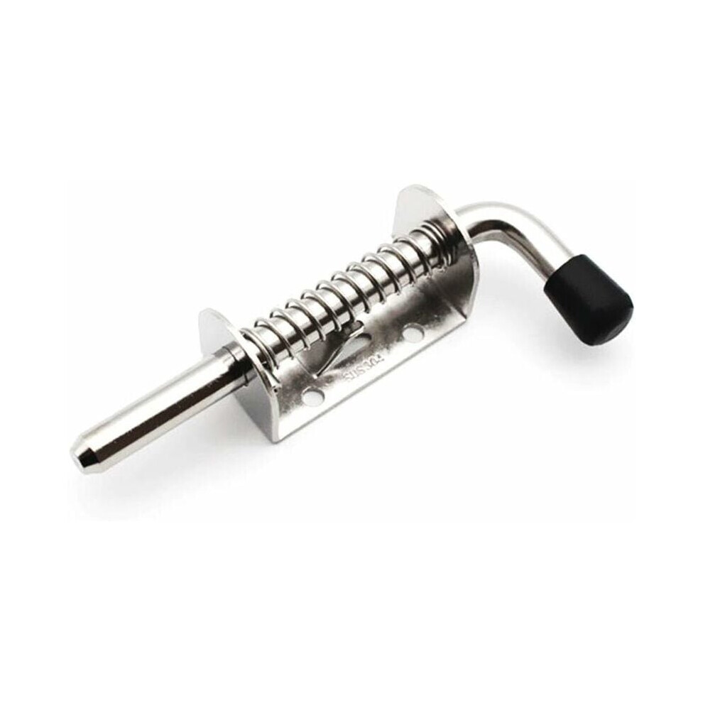 Heavy Duty Spring Loaded Latch For Garage, Stainless Steel Flexible Door Barrel Bolt Provides Maximum Corrosion Resistance And Smooth Latching 9358999432182