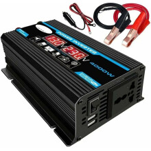 4000W ren sinusvågsväxelriktare, 12V till 220V-omvandlare för bilar, båtliv, camping, ultrakompakt och lätt design, kylfläktar, överbelastning