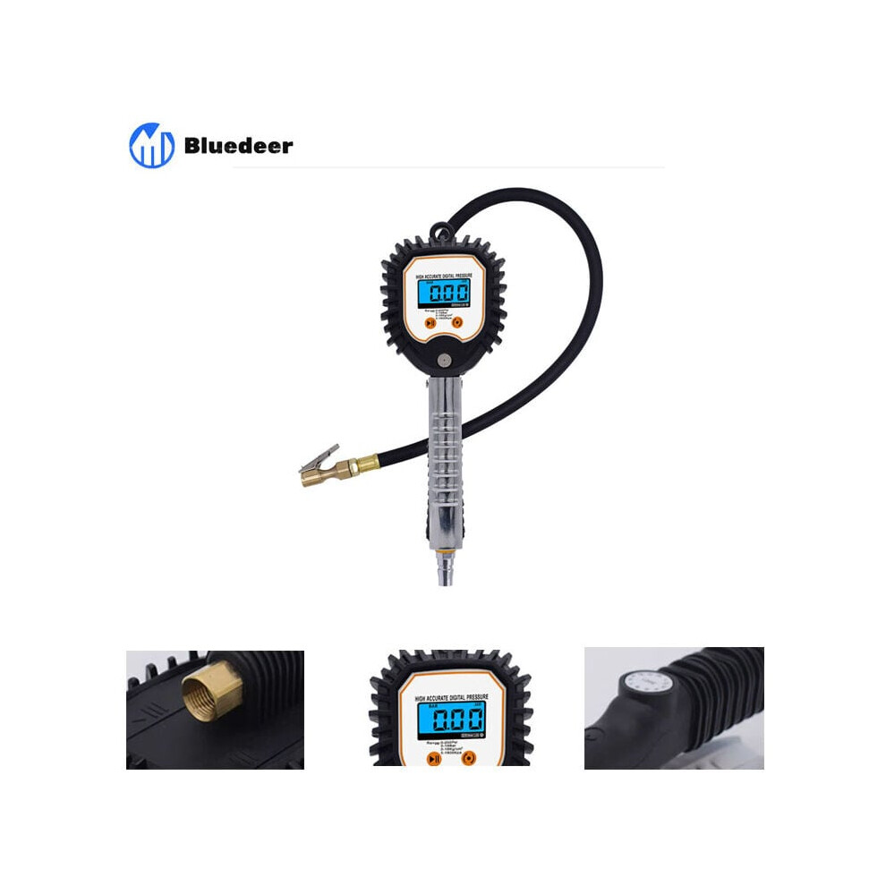 Precision Digital Tire Inflator, Certified Accuracy For Reliable Results, Explosion-Proof Hose Offers Extra Safety 9433291744444