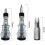 Compact Ratchet Stubby Driver, Engine Compartment Work Expert with Cross Head One Word Hexagonal Combination, Ergonomic Grip for Three Applications, 2