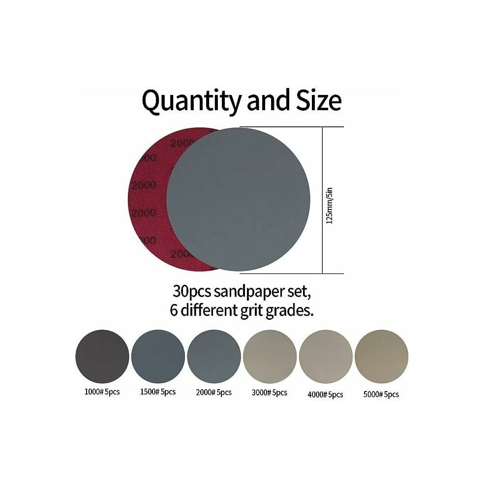 Professional Sanding Solution, Wet Dry Sandpaper For Seamless Sanding Experiences, Hook Loop Sanding Discs With Silicon Carbide For Orbital Sander, 9128293324748