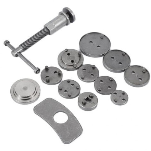 Easy Operation, Heavy Duty Caliper Piston Compressor For Wide Application Adapters, Complete Brake Caliper Tool Set With Rust-Proof Blasted Finish, 1