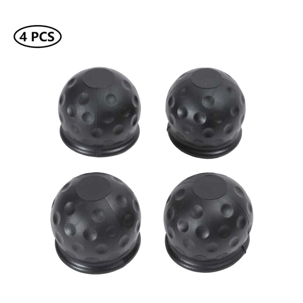 Durable Soft Elastic Rubber Tow Ball Cap, Protective Cover For Trailer Hitch Ball, Anti-Aging Tow Ball Protector For Cars Trucks Trailers (4Pcs) 9128293324816