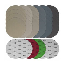 Versatile Applications Sanding Discs, 125Mm Diameter Premium Silicon Carbide Waterproof Sandpaper With Latex Backing, Anti-Static Durable Design