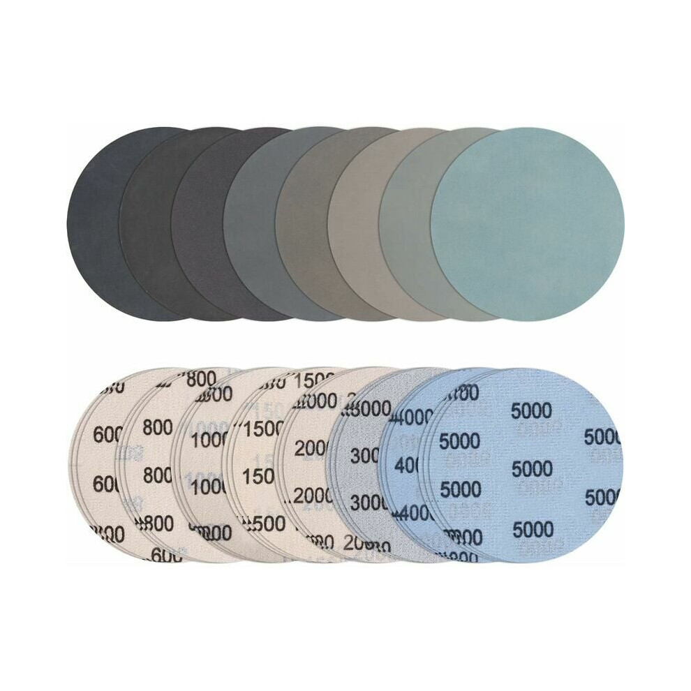 Dust-Free Polishing Excellence, Orbital Sandpaper Silicon Carbide For Metal Wood, Wet Dry Sanding Discs, Resin Bonded Latex Backing, 24 Pieces For 9173940373273
