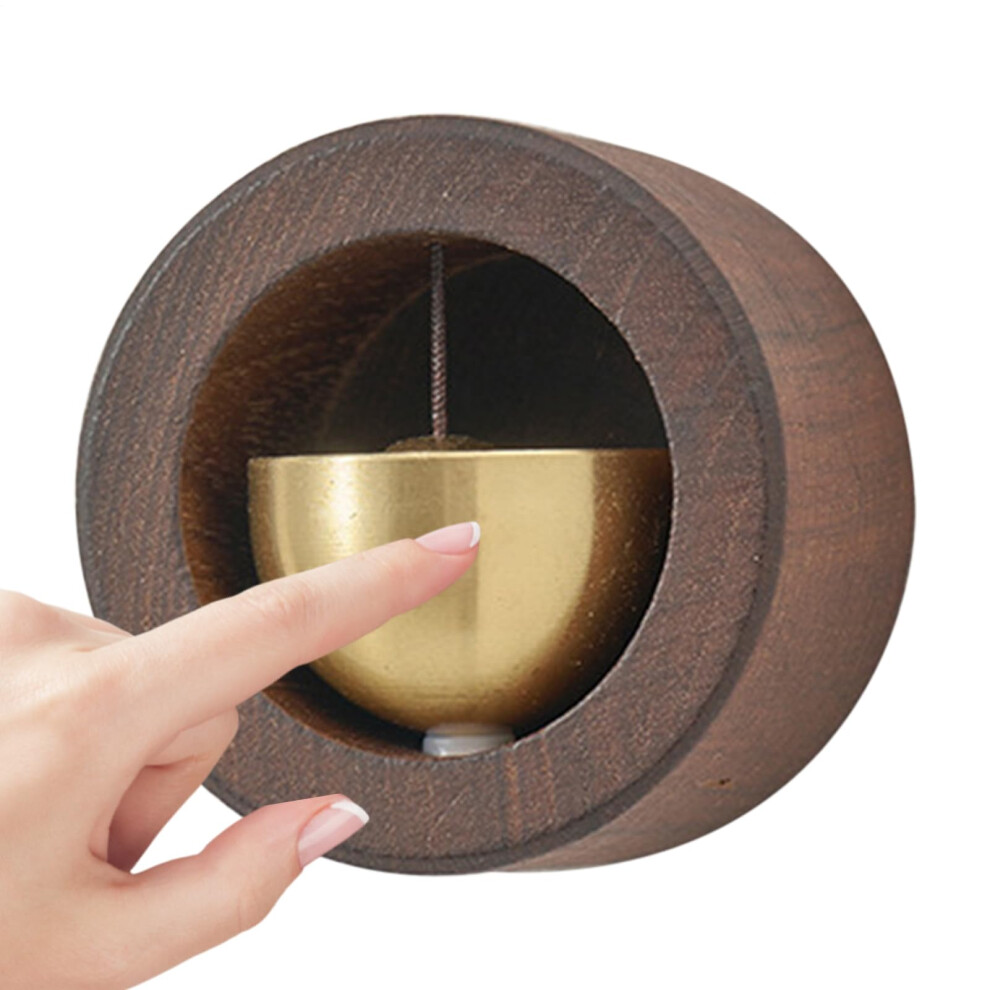 Magnetic Doorbell Wooden Doorbell Magnet For Bedroom Rustic Design Bell Easy Installation For Caf, Shops, And Studios Black Walnut 9426802272277