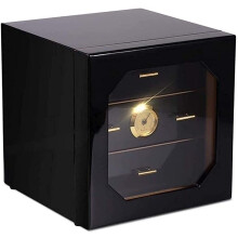 Cigar Humidor Cabinet 3Layer Drawers With Hygrometer And Humidifier