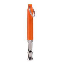 Stainless Steel Dog Training Whistle with Ring, Pets Ultrasonic Recorder AntiLost Tool Pet Supplies Orange None