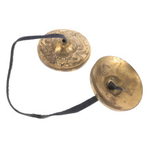1 Pair Nepalese Copper Finger Cymbals Sound Instruments for Yoga Dance and Spiritual Practices Musical Performances and Ceremonies