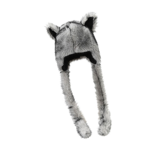 Foxes Ears Furry Hat Designed for Ear Warmth During Snow-White
