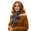 Leopard Print Scarf Lightweight Polyester Elegant-Gray 1