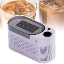 Portable Countertop Ice Maker 120W Fast Dual Modes DIY Flavored Cubes for Home Dorm Travel Purple