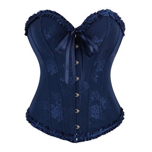 Elastic Underbust Corset Body Shaper Slimming-dark blue M